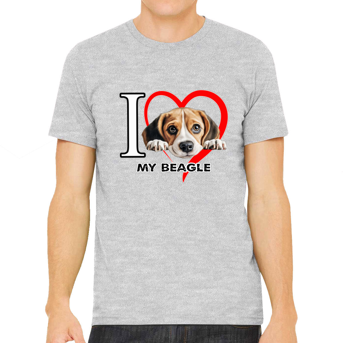 I Love My Beagle Dog Men's T-shirt