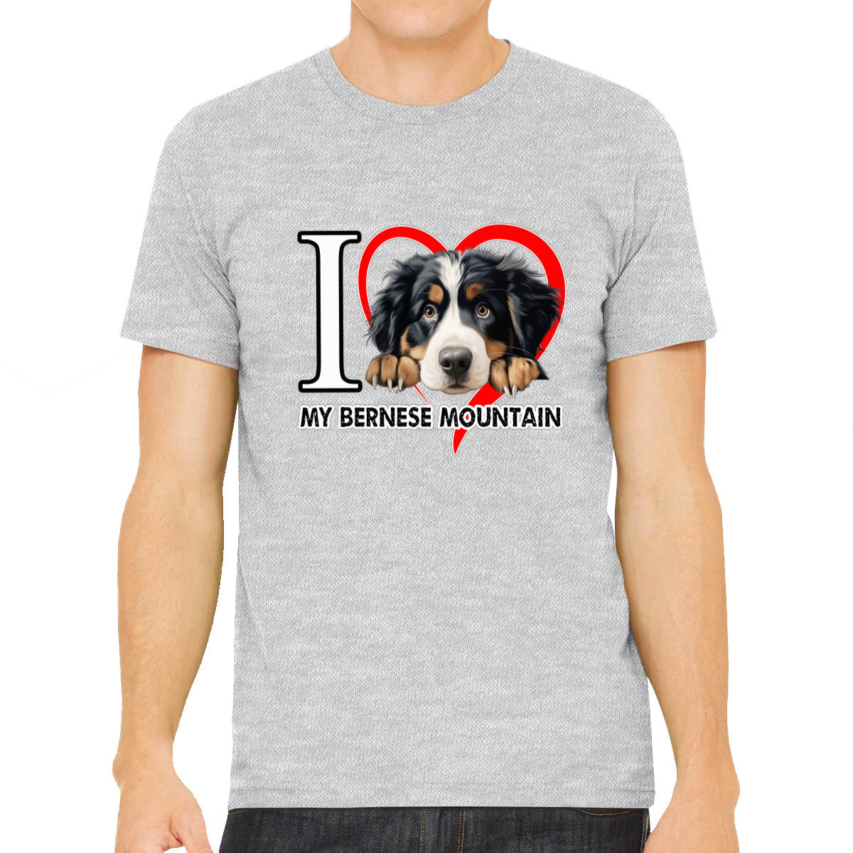 I Love My Bernese Mountain Dog Men's T-shirt