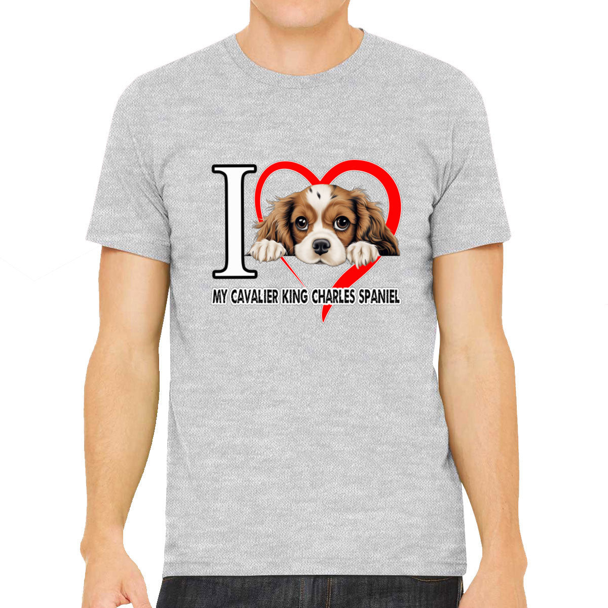 I Love My Cavalier King Charles Spaniel Dog Men's T-shirt