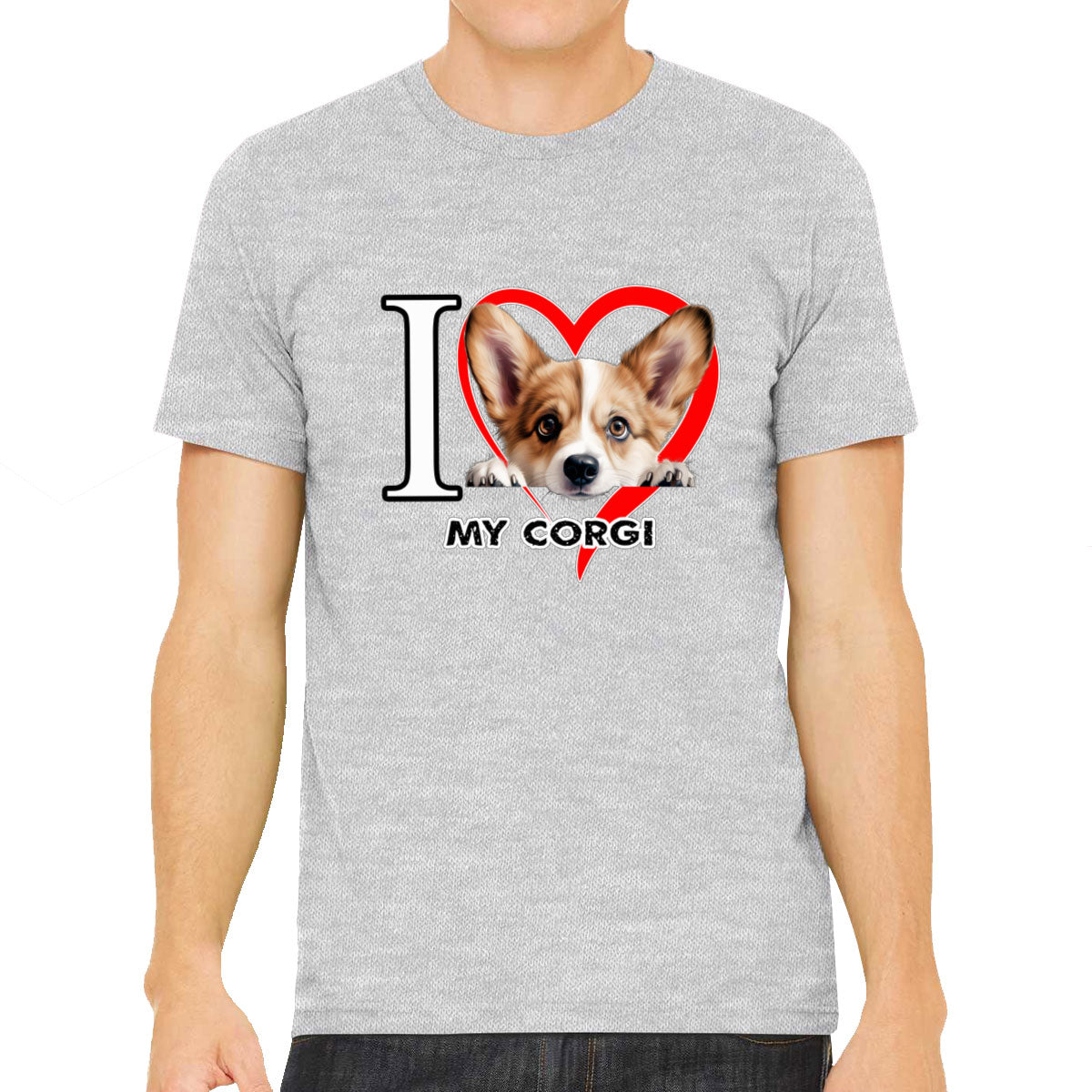 I Love My Corgi Dog Men's T-shirt