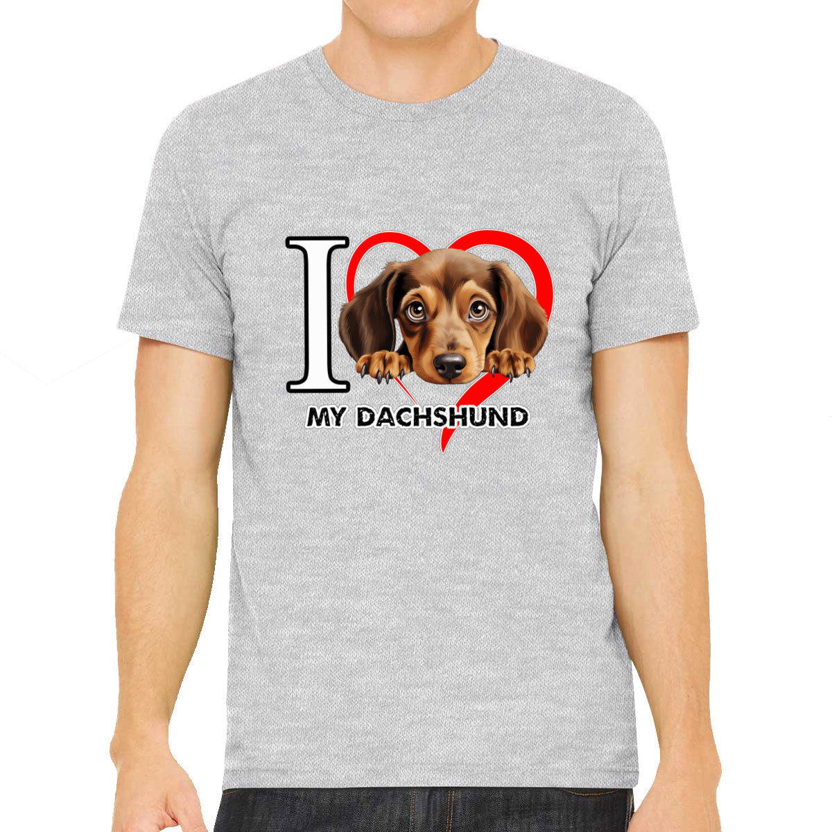 I Love My Dachshund Dog Men's T-shirt