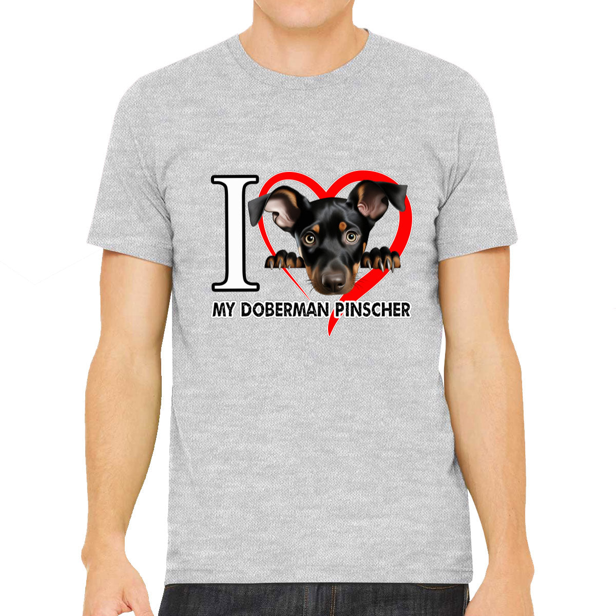 I Love My Miniature Pinscher Dog Men's T-shirt