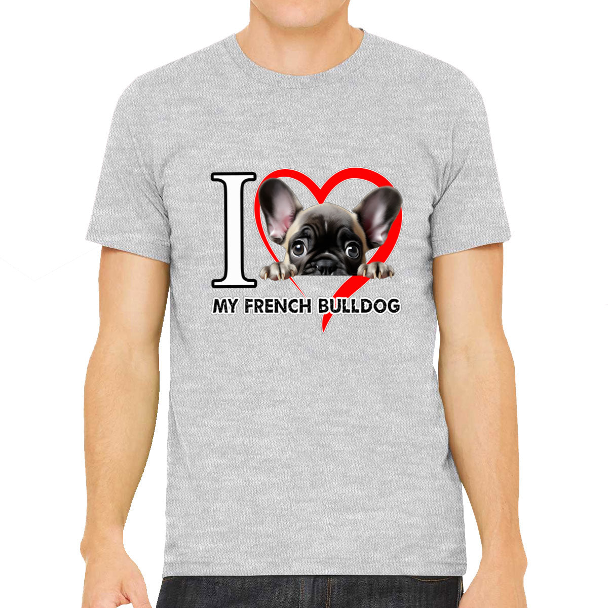 I Love My French Bulldog Dog Men's T-shirt