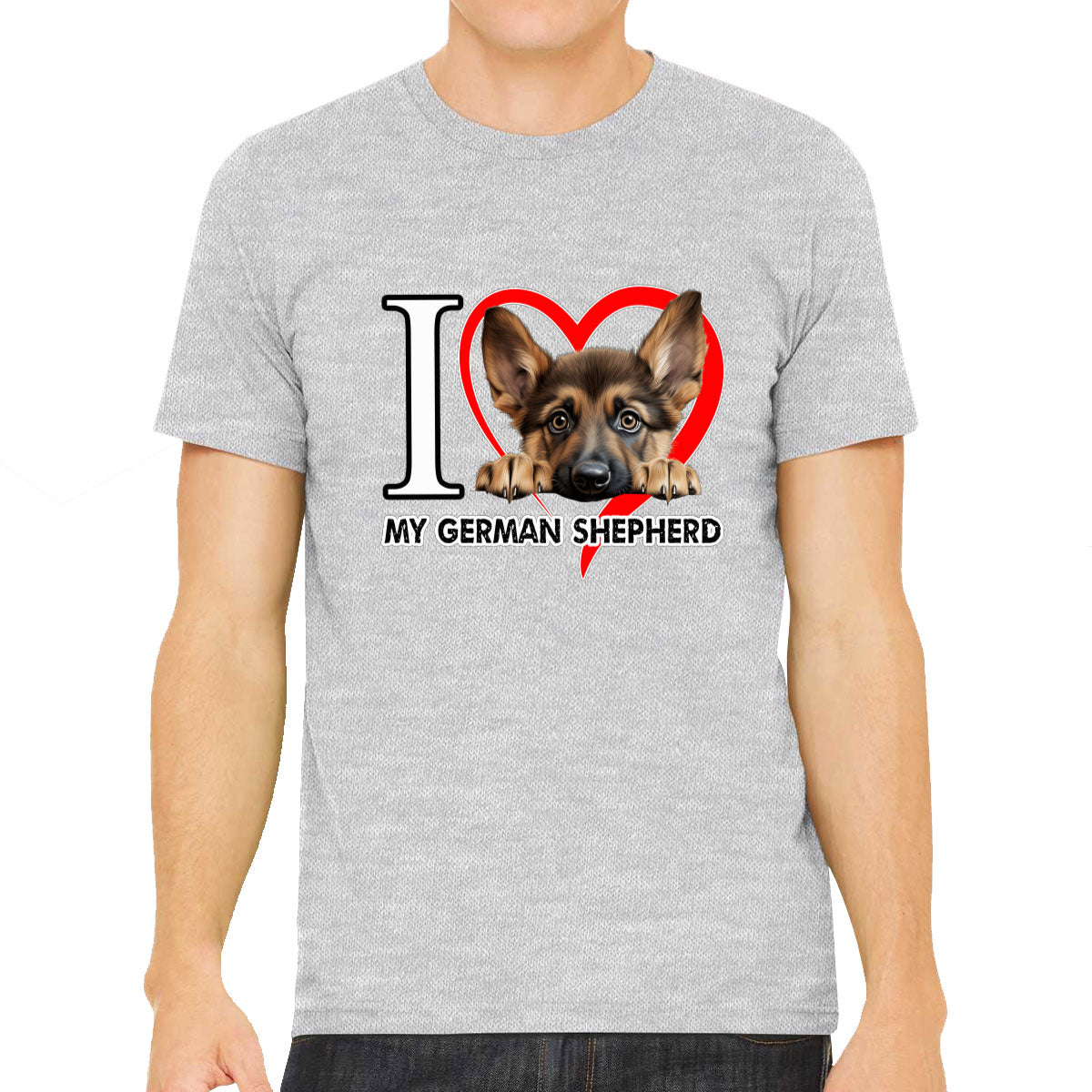 I Love My German Shepherd Dog Men's T-shirt