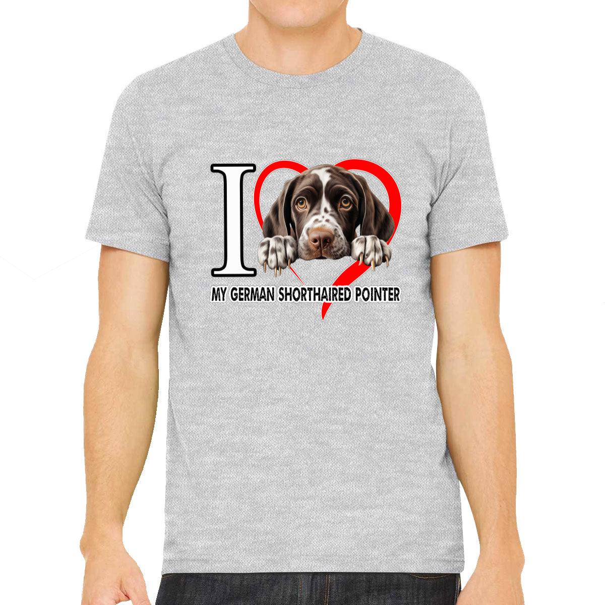 I Love My German Shorthaired Pointer Dog Men's T-shirt