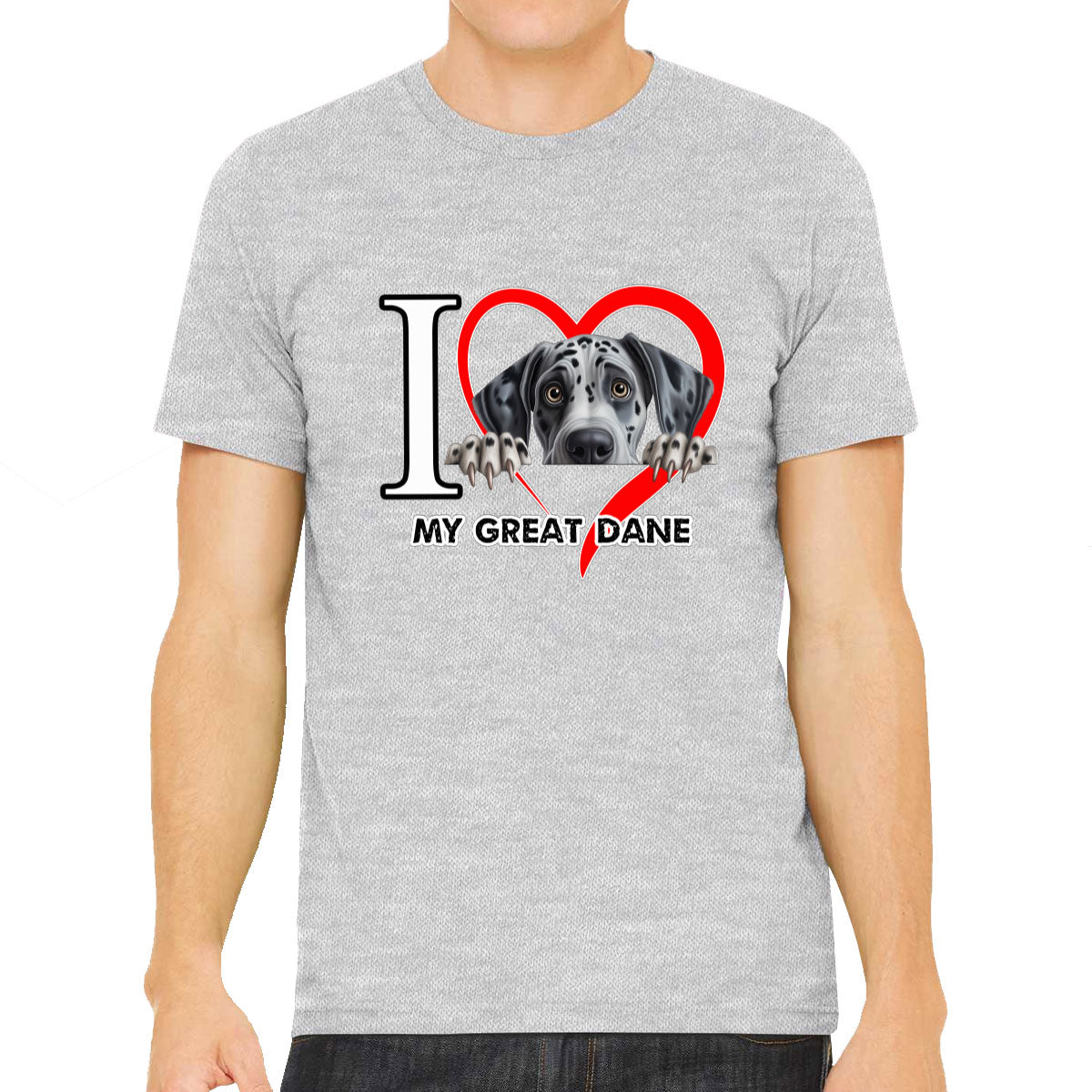 I Love My Great Dane Dog Men's T-shirt