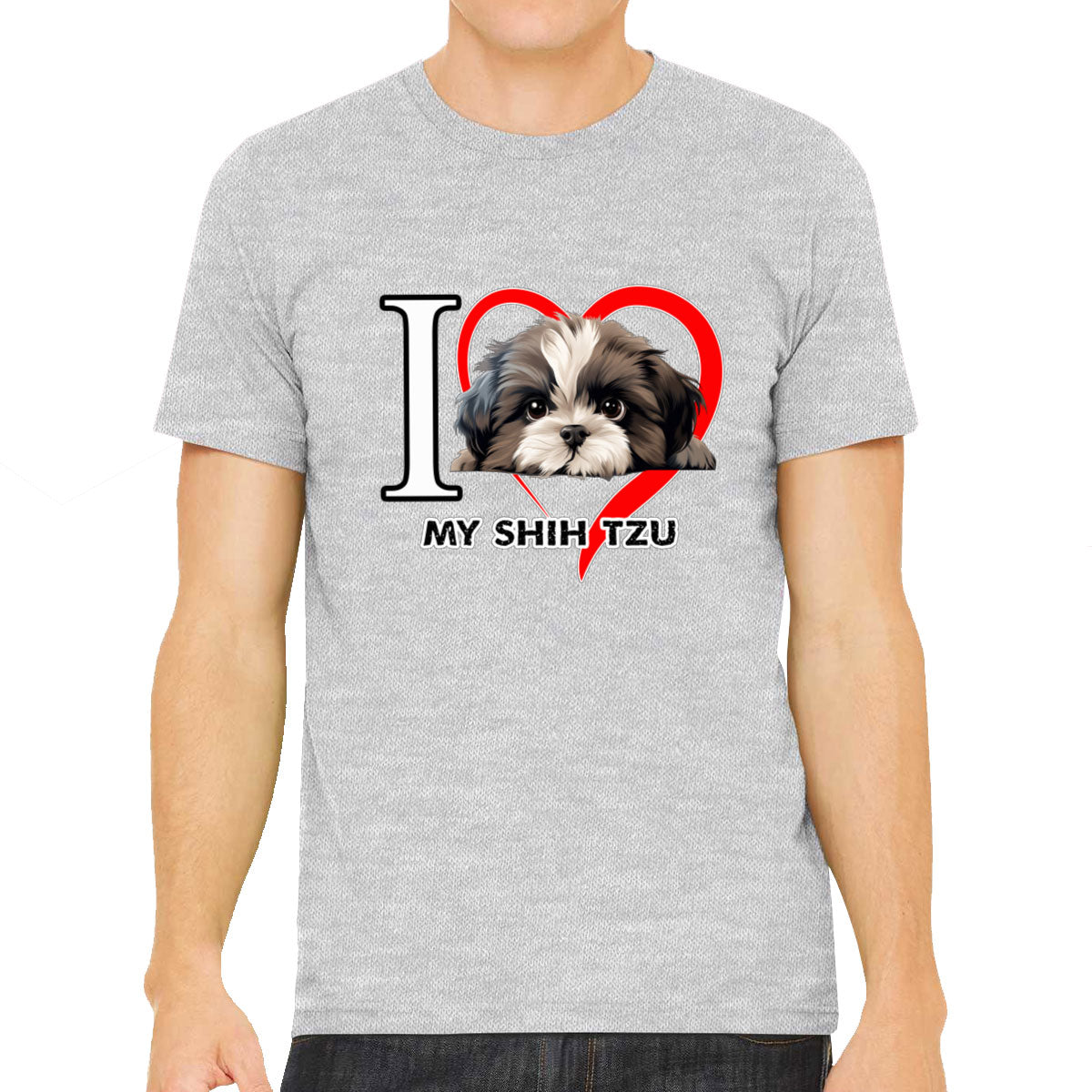 I Love My Shihtzu Dog Men's T-shirt