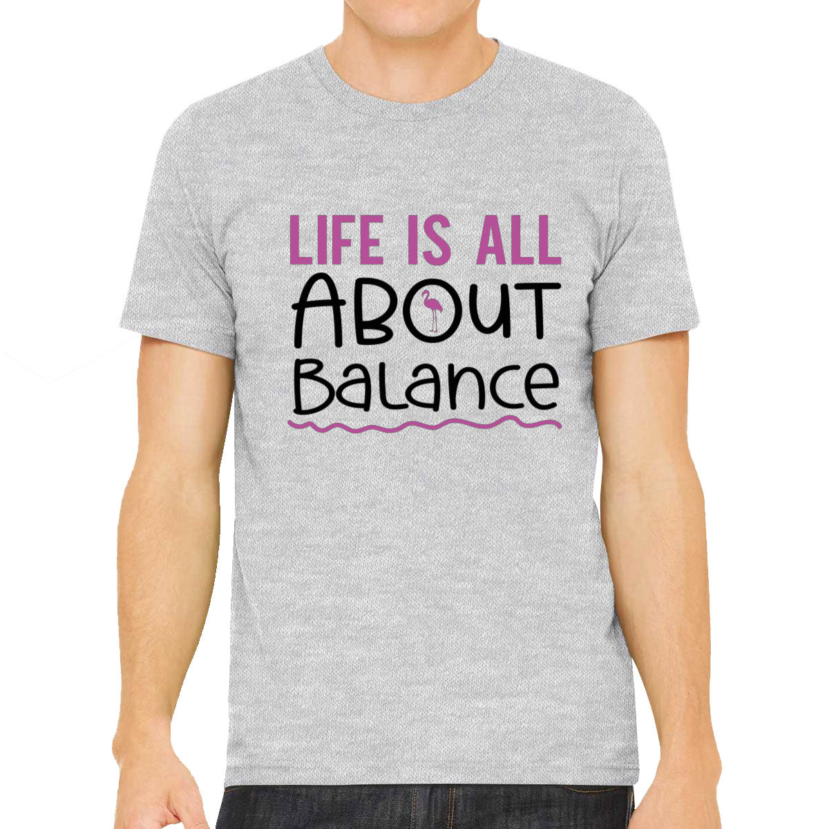 Life Is All About Balance Flamingo Men's T-shirt