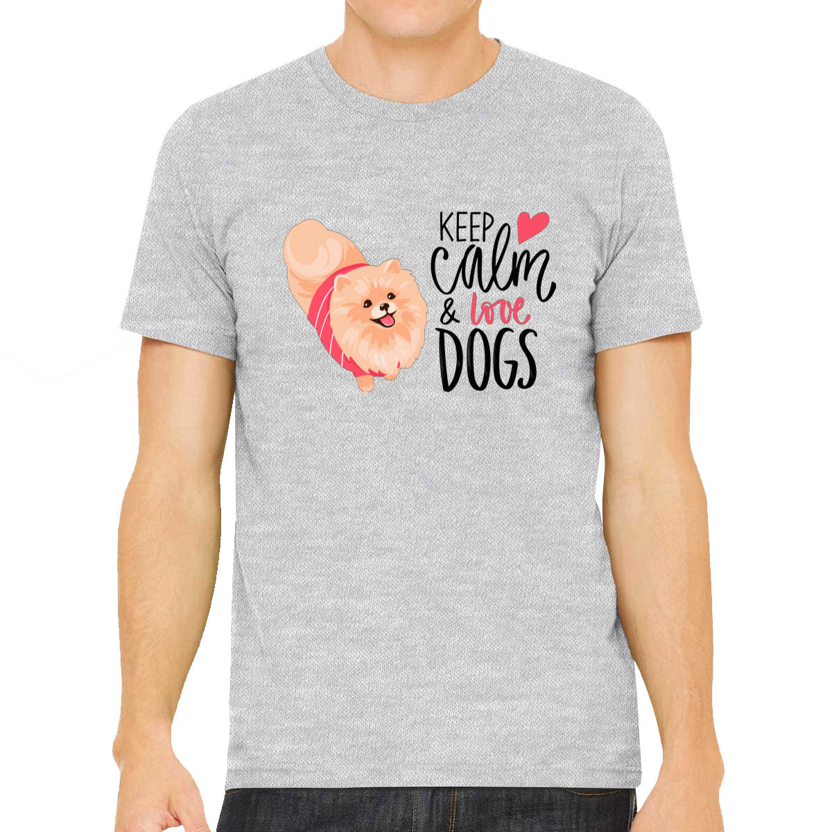 Keep Calm And Love Dogs Men's T-shirt