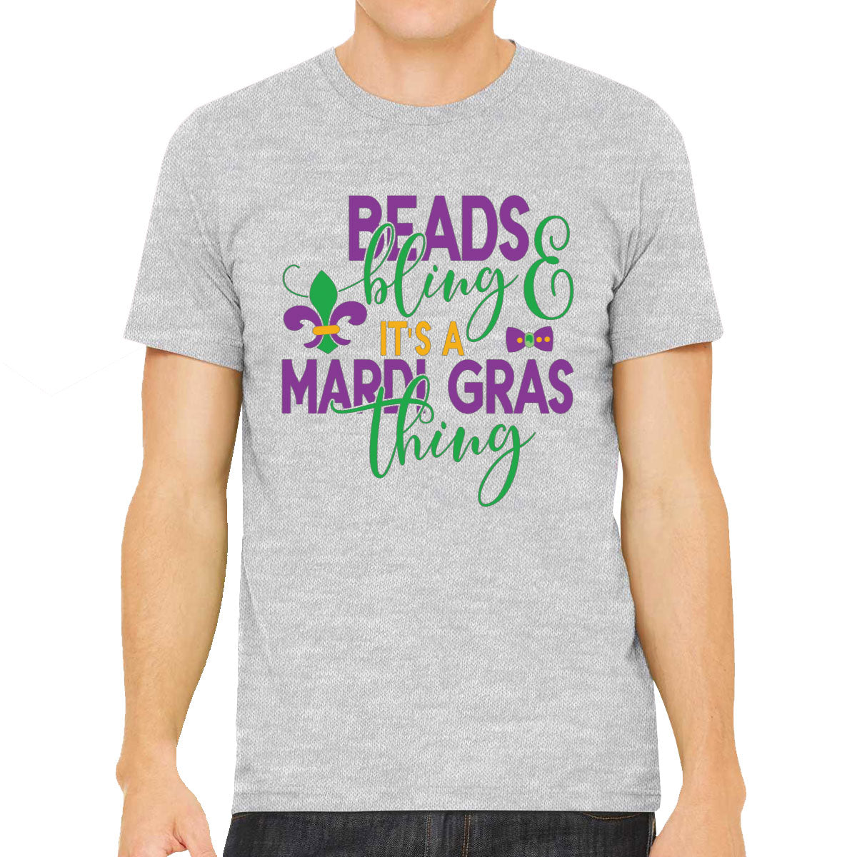 Beads And Bling It's A Mardi Gras Thing Men's T-shirt