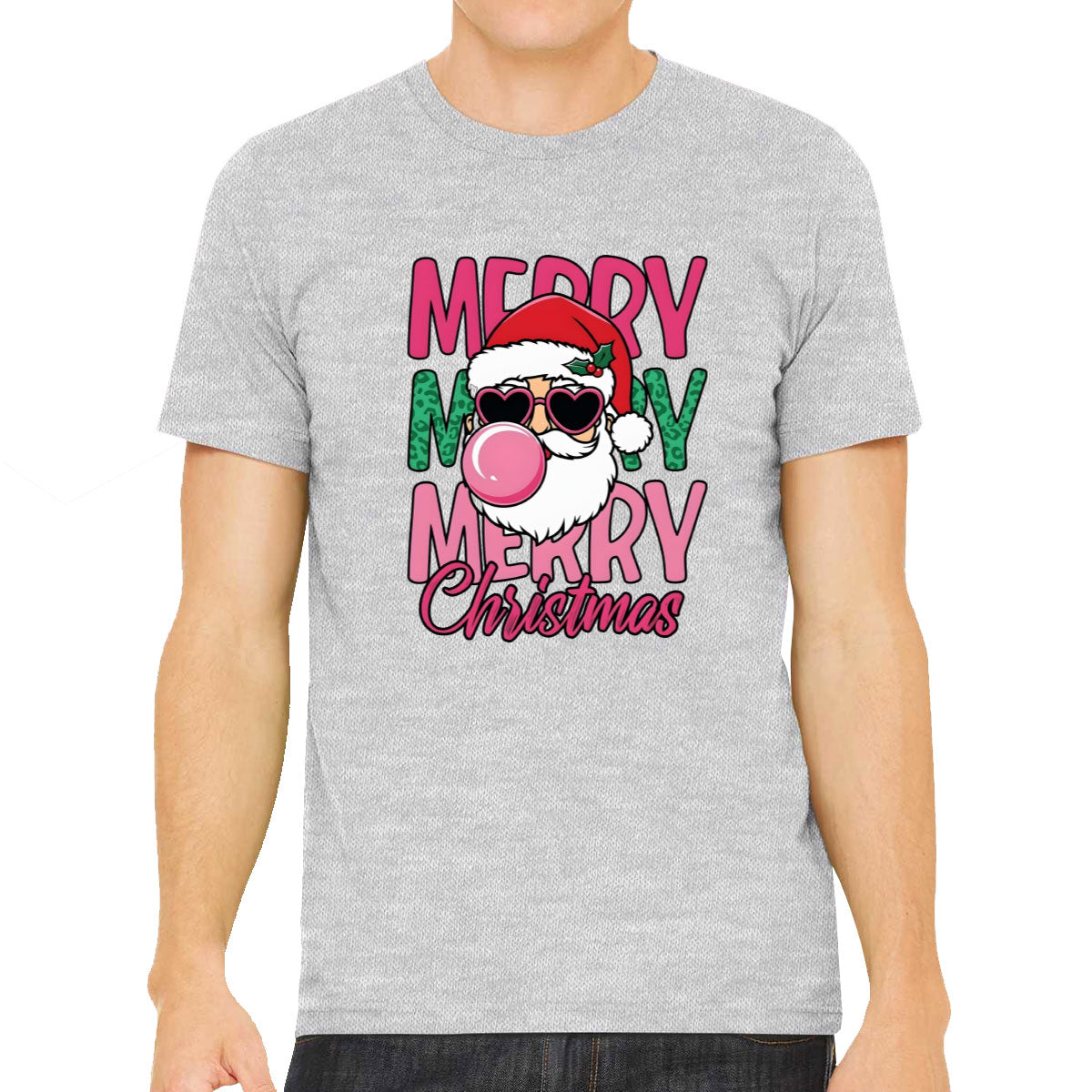 Santa Bubble Gum Merry Christmas Men's T-shirt