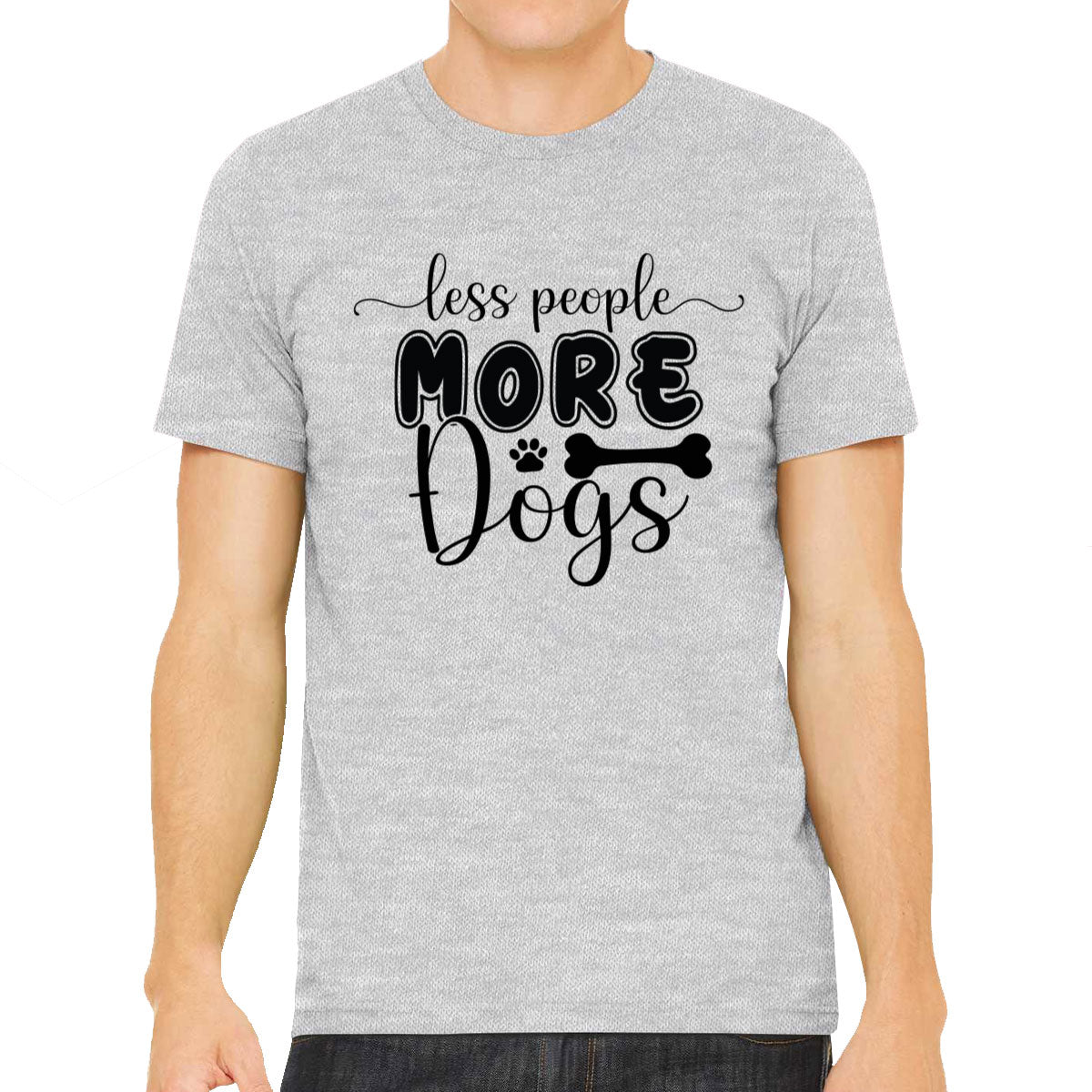 Less People More Dogs Men's T-shirt