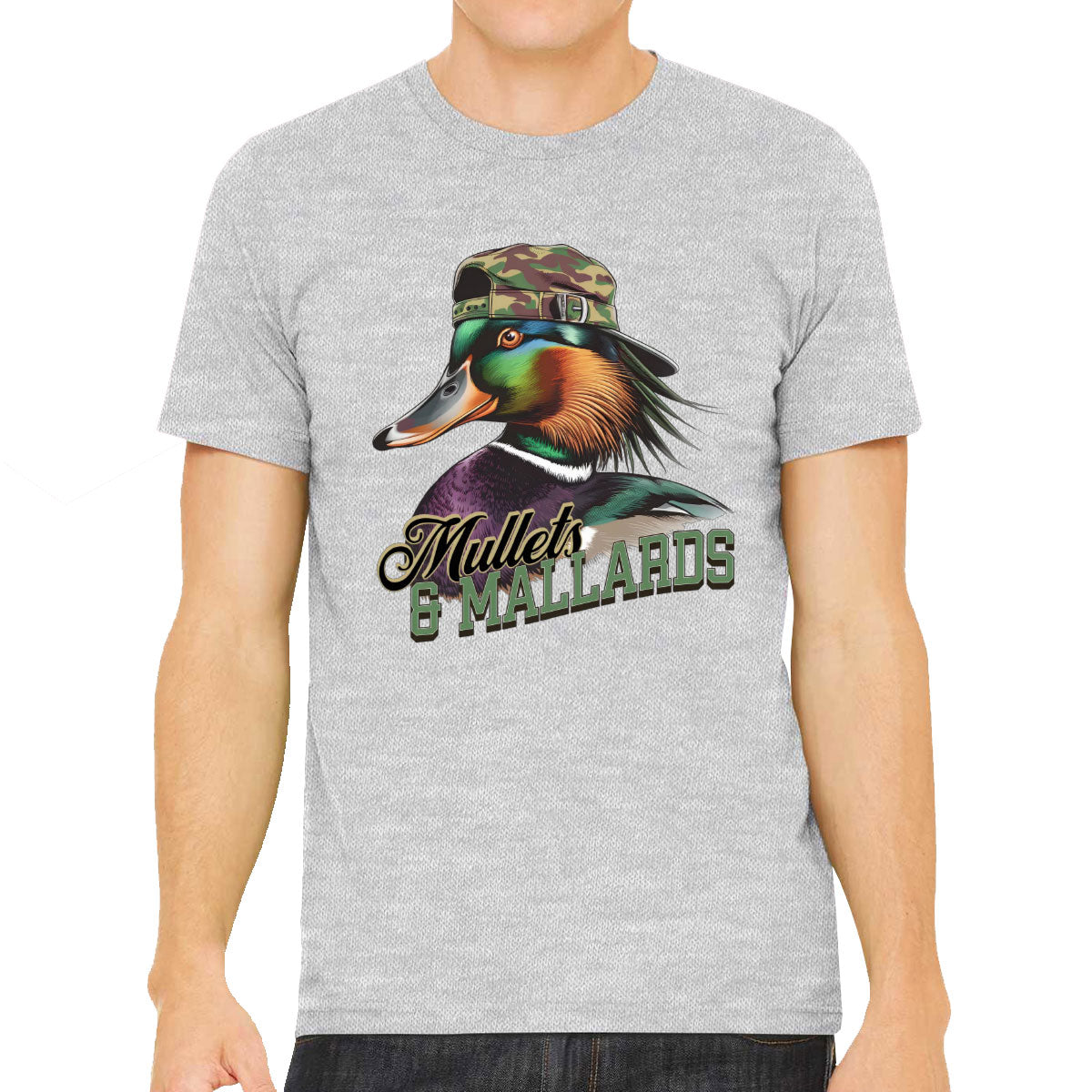 Mullets And Mallards Duck Hunting Men's T-shirt