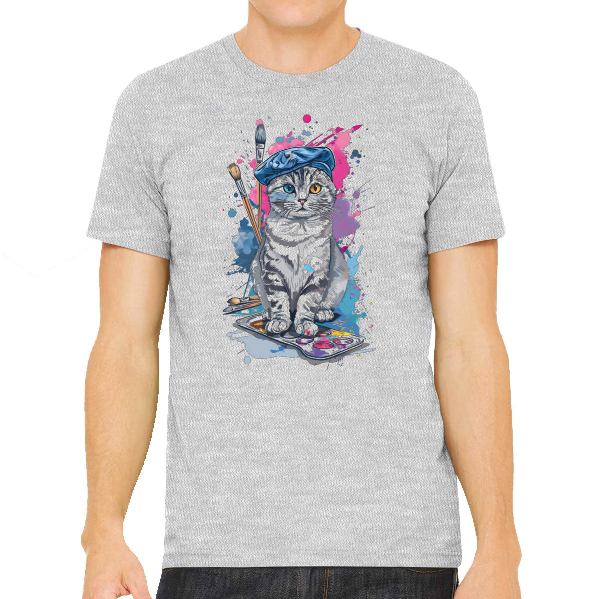 Painter Artist Cat Men's T-shirt