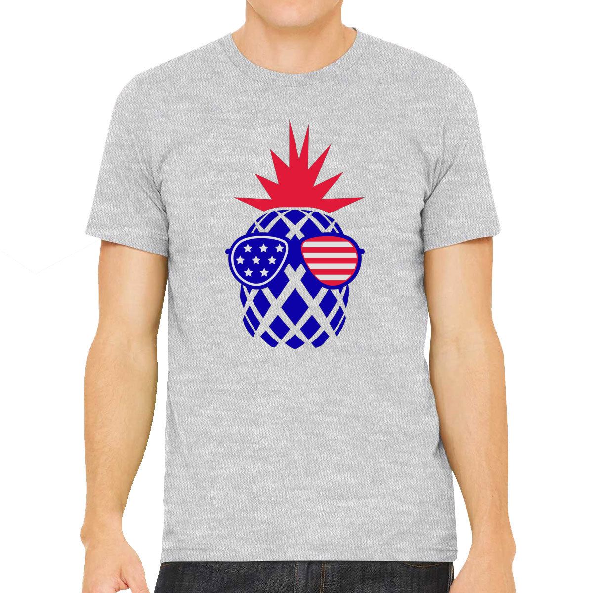 Pineapple America Patriotic Men's T-shirt