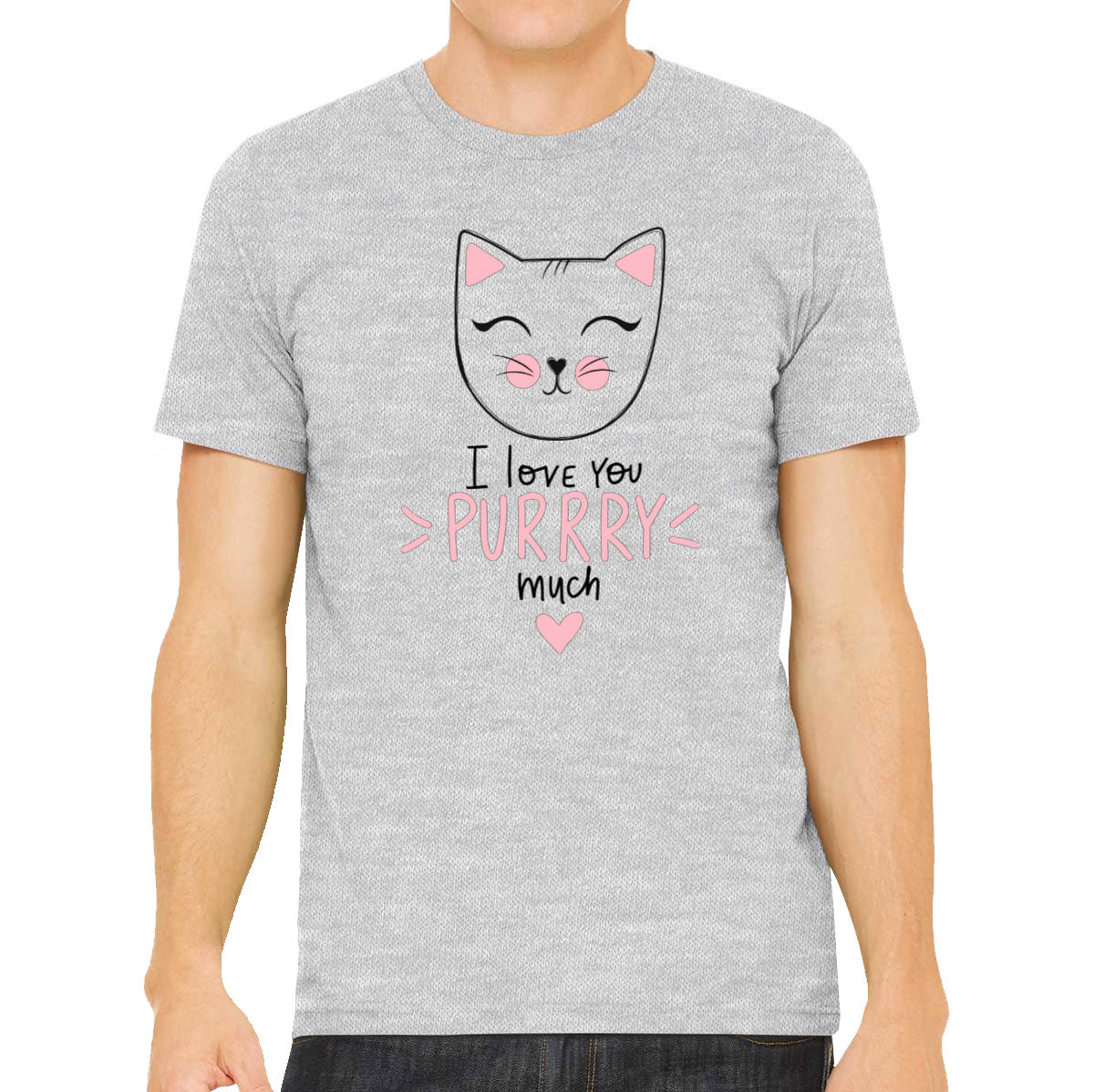 I Love You Purrry Much Cat Men's T-shirt