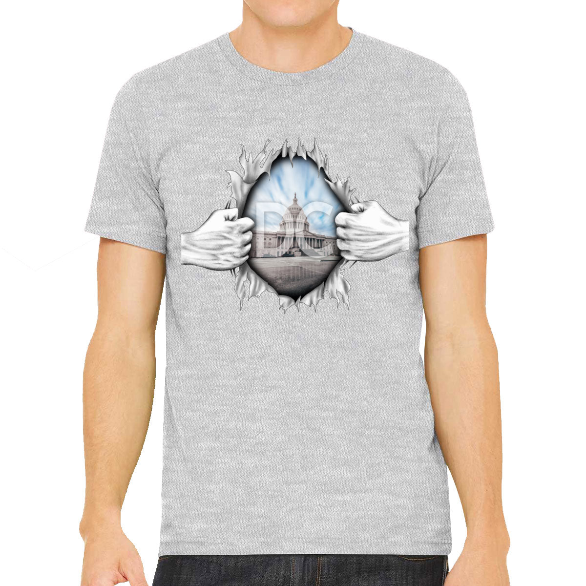 Ripping Open Shirt Washington DC Men's T-shirt