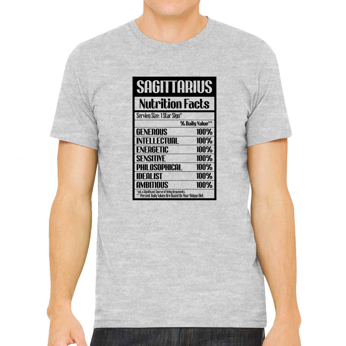 Sagittarius Zodiac Nutrition Facts Men's T-shirt