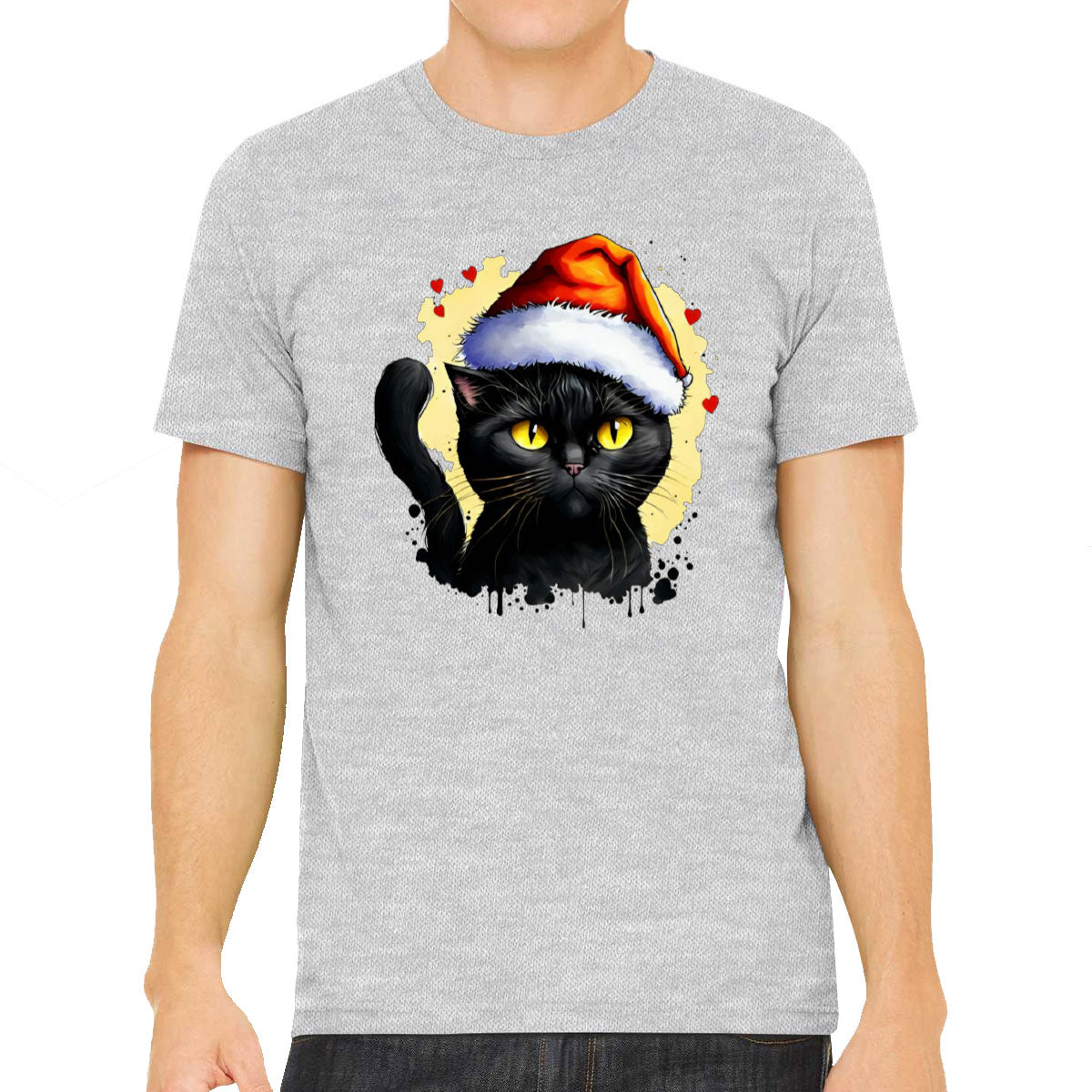 Santa Black Cat Men's T-shirt