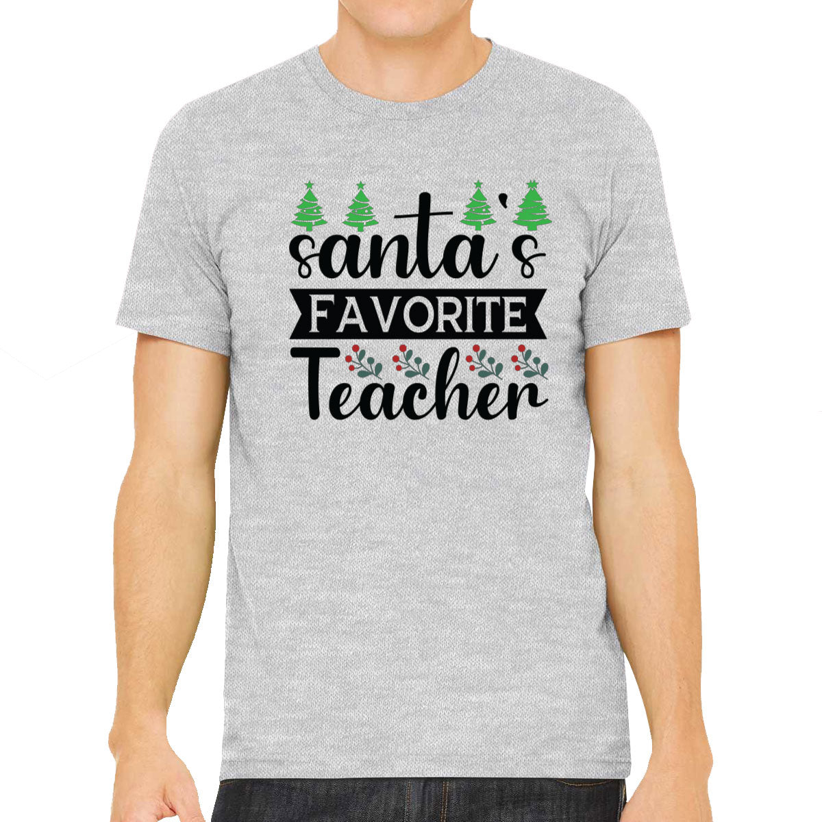 Santa's Favorite Teacher Men's T-shirt