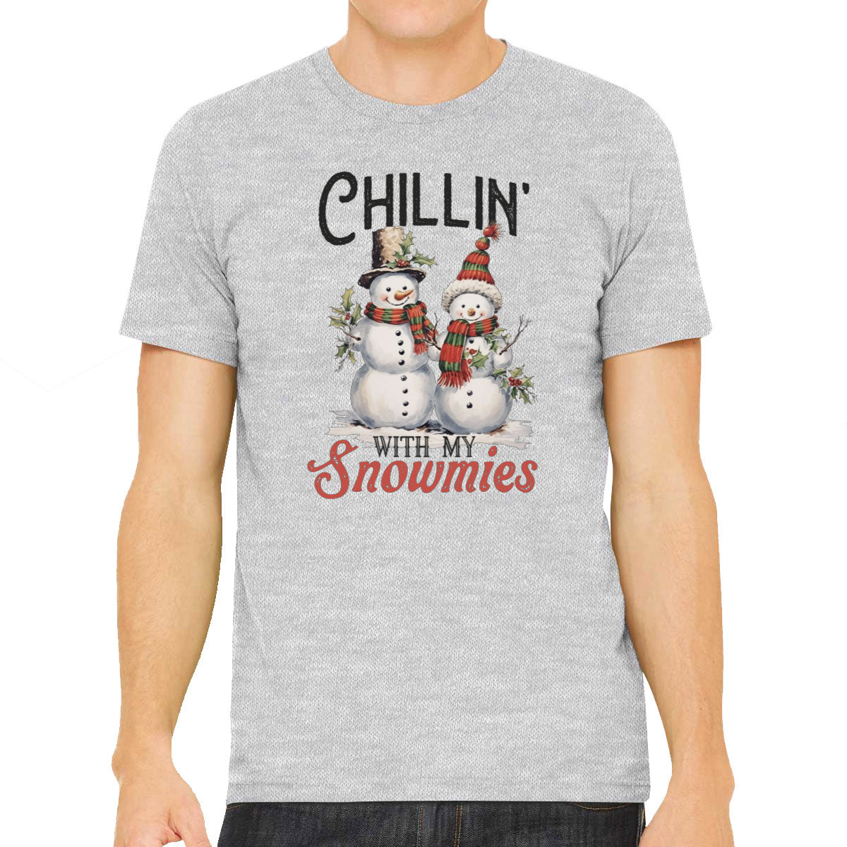 Chillin' With My Snowmies Christmas Men's T-shirt