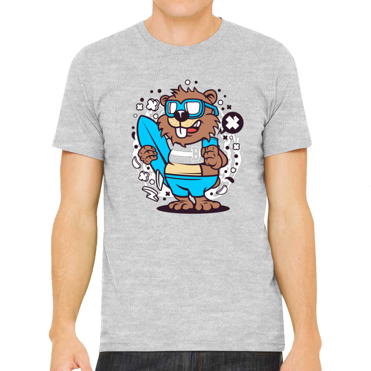 Surfing Beaver Men's T-shirt