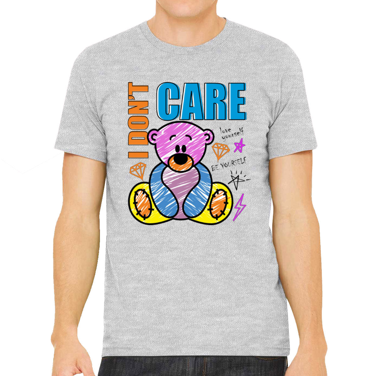 Teddy Bear I Don't Care Men's T-shirt