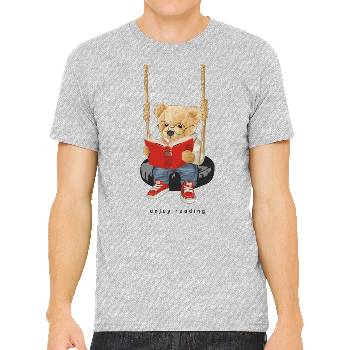 Teddy Bear Reading Men's T-shirt