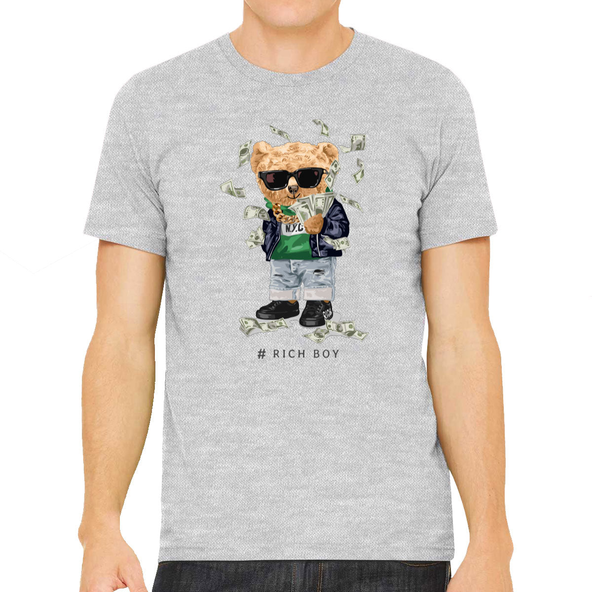 Teddy Bear Rich Boy Men's T-shirt