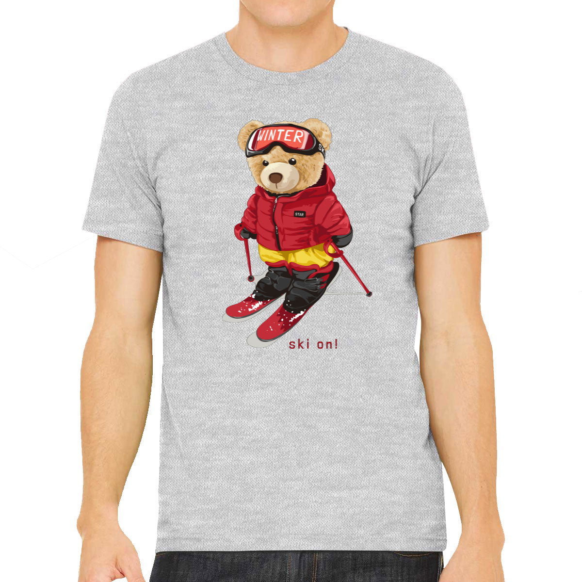 Teddy Bear Snowboarding Men's T-shirt