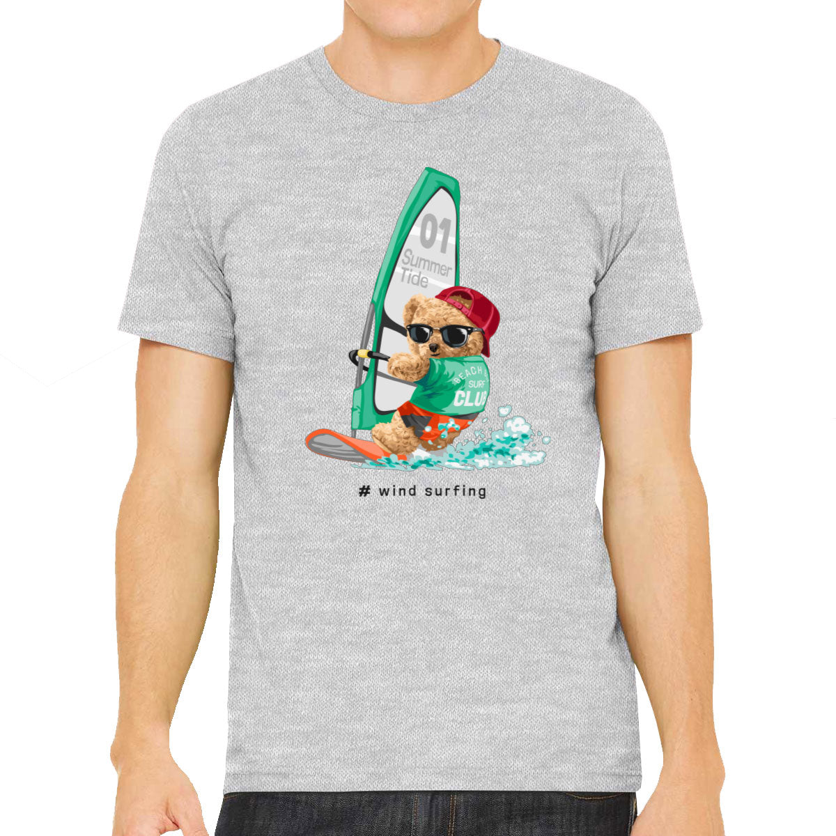 Teddy Bear Surfing Men's T-shirt