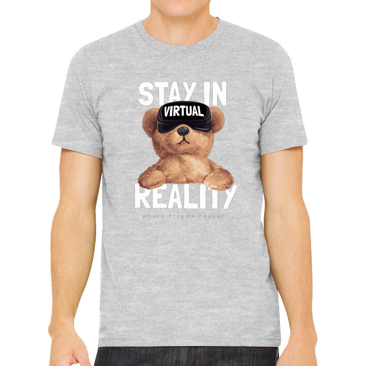 Teddy Bear Stay In VR Men's T-shirt