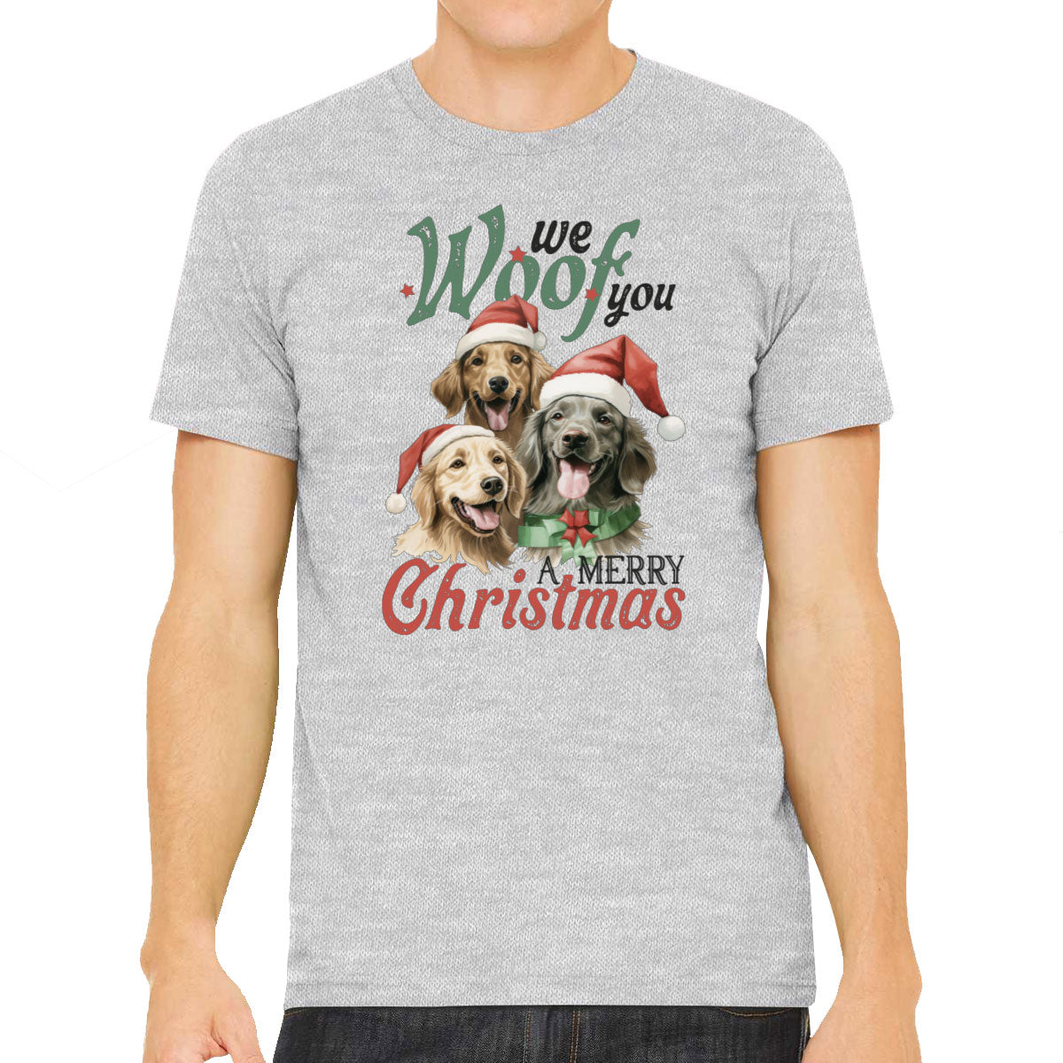 We Woof You A Merry Christmas Men's T-shirt