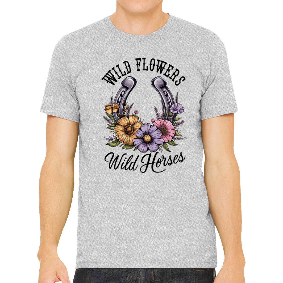 Wild Flowers Wild Horses Men's T-shirt