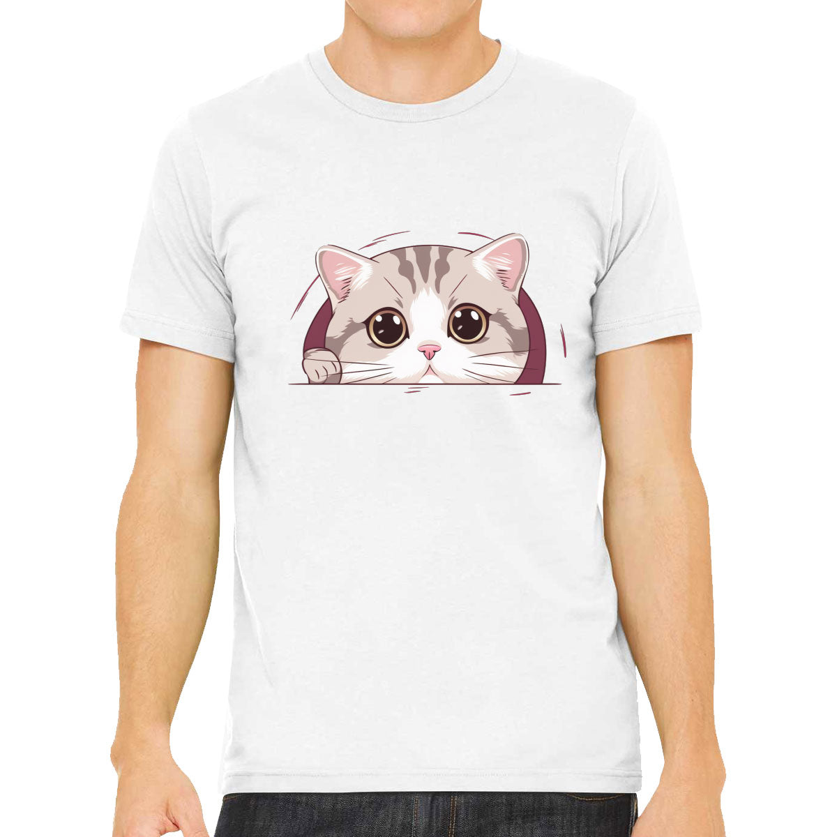 Cute American Cat Men's T-shirt