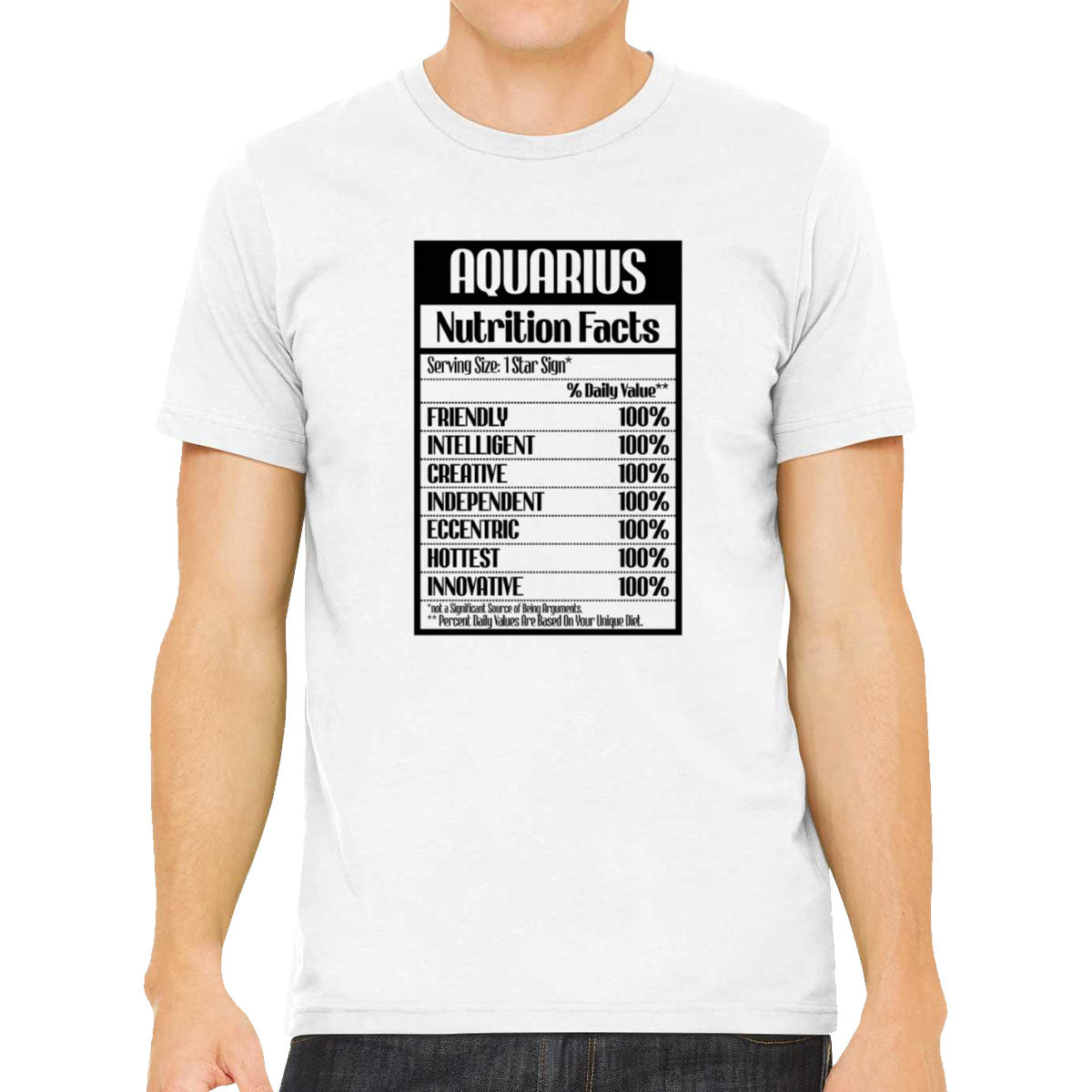 Aquarius Zodiac Nutrition Facts Men's T-shirt