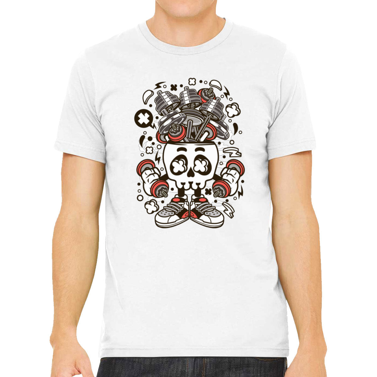 Barbell Skull Head Men's T-shirt