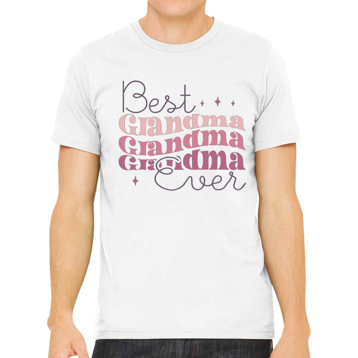 Best Grandma Ever Typography Mother's Day Men's T-shirt