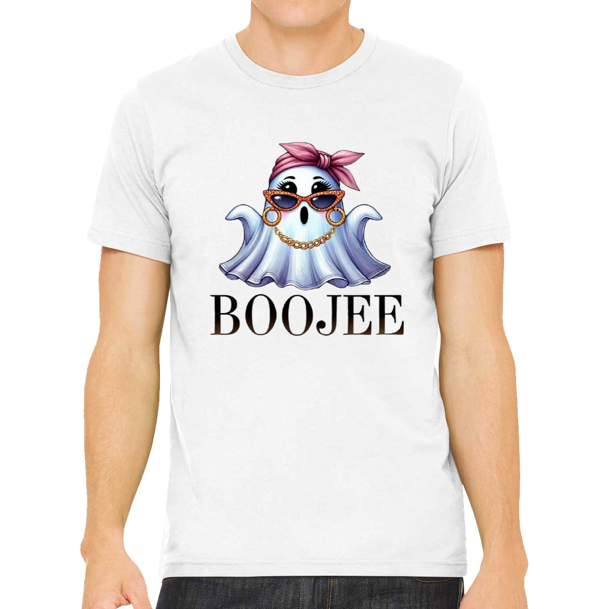 Boo Jee Cute Ghost Halloween Men's T-shirt