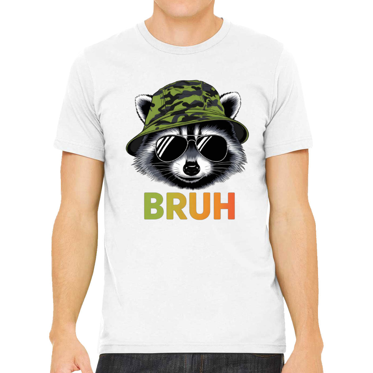 Cute Raccoon Bruh Men's T-shirt