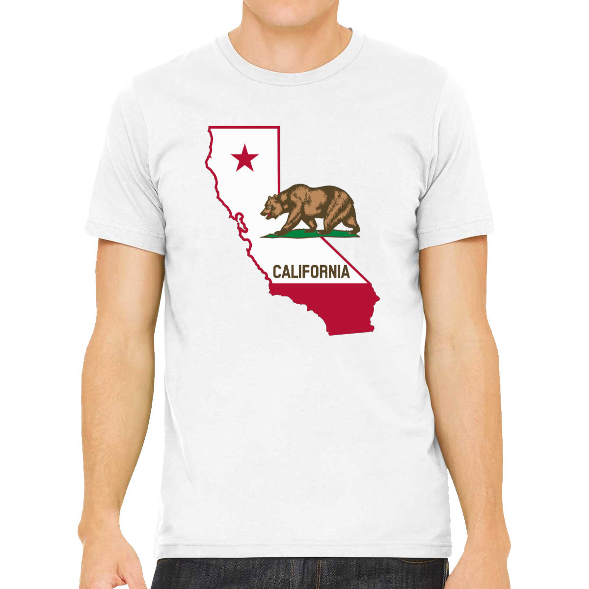 California State Flag Bear Men's T-shirt