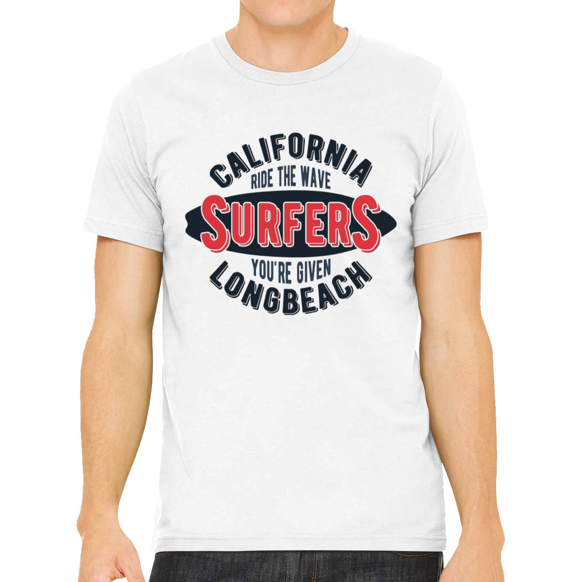 California Ride The Wave Surfers You're Given Long Beach Men's T-shirt