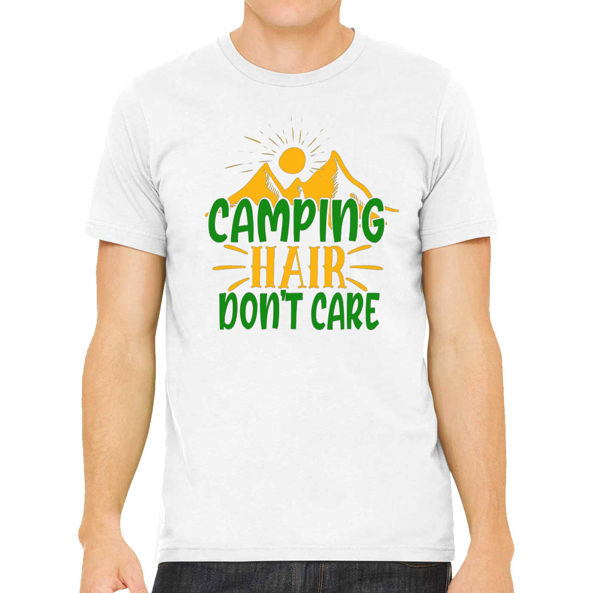 Camping Hair Don't Care Men's T-shirt