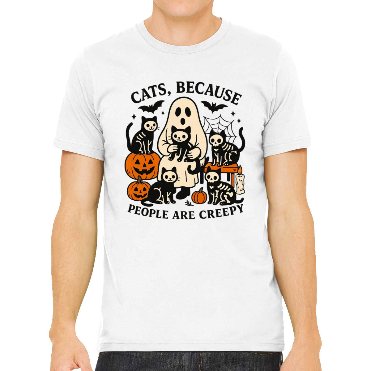 Cats, Because People Are Creepy Men's T-shirt