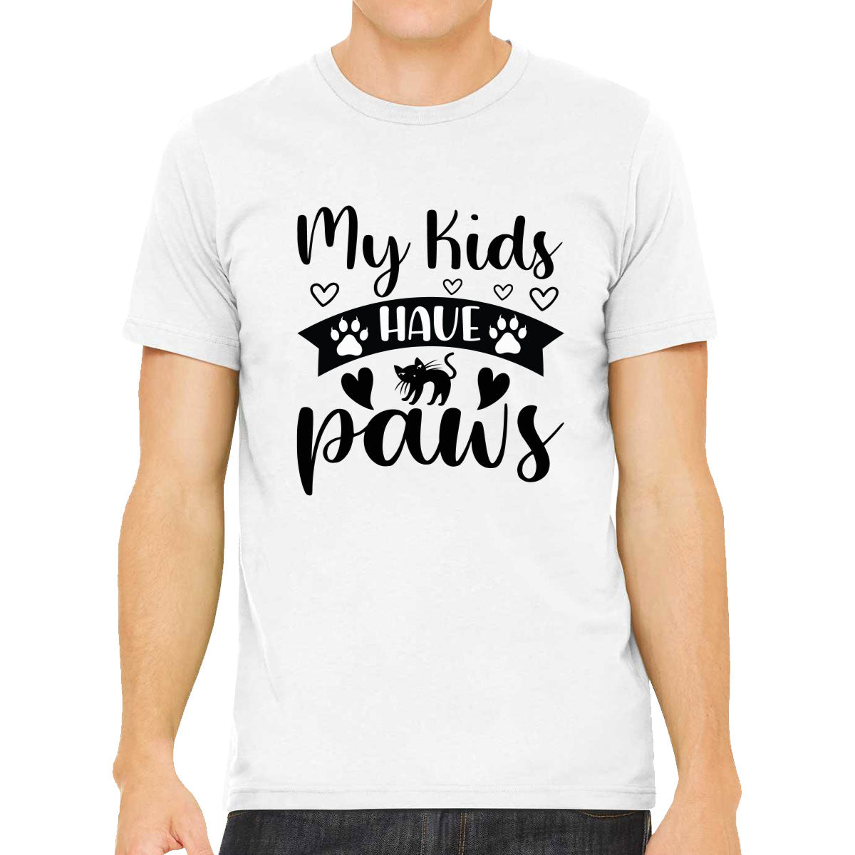 My Kids Have Paws Cat Men's T-shirt