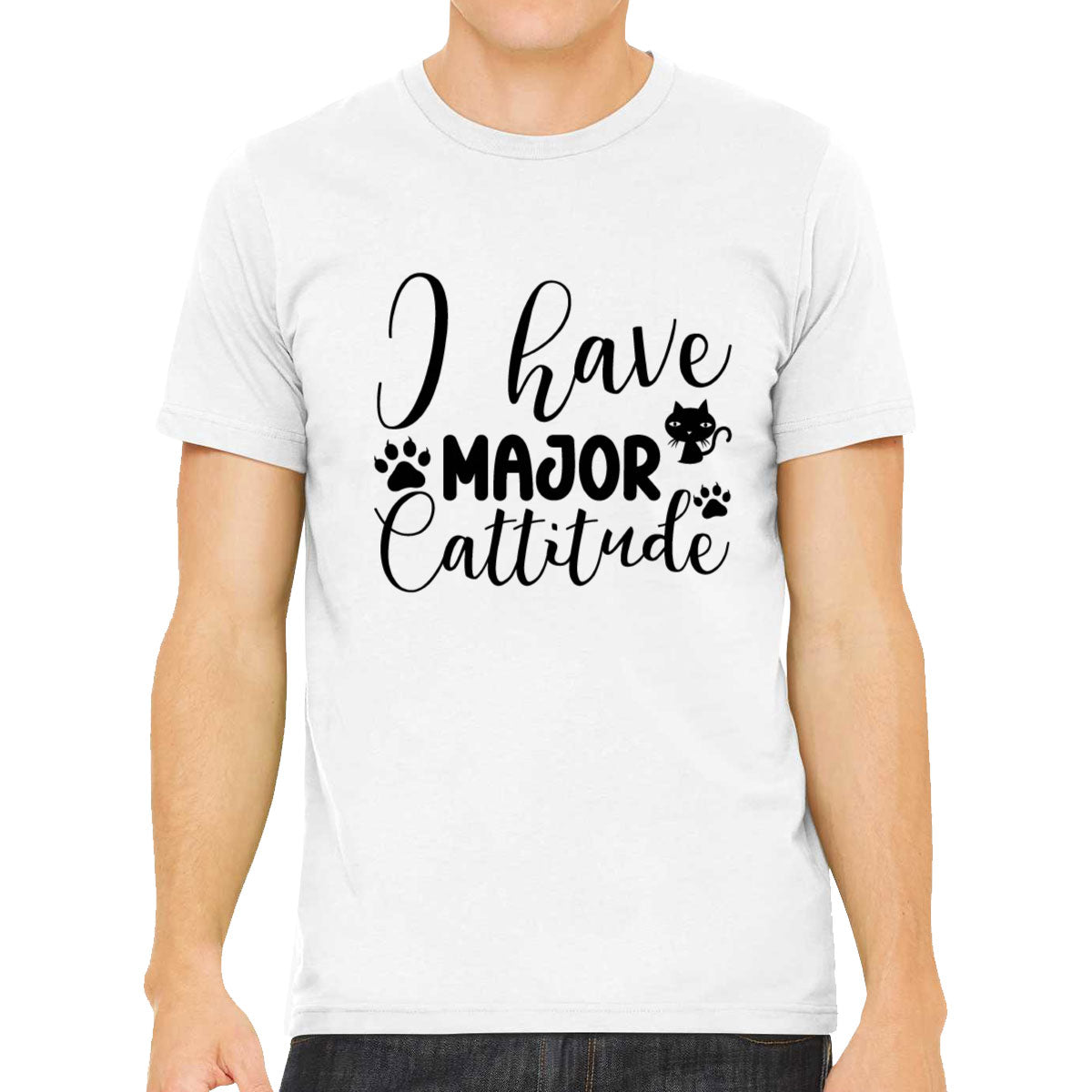 I Have Major Cattitude Cat Men's T-shirt