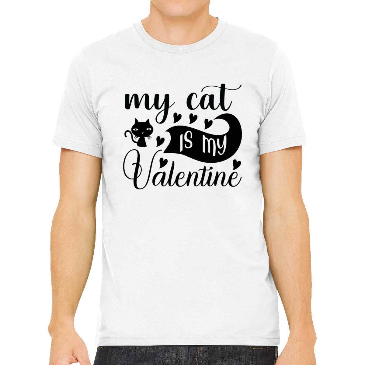 My Cat I My Valentine Men's T-shirt