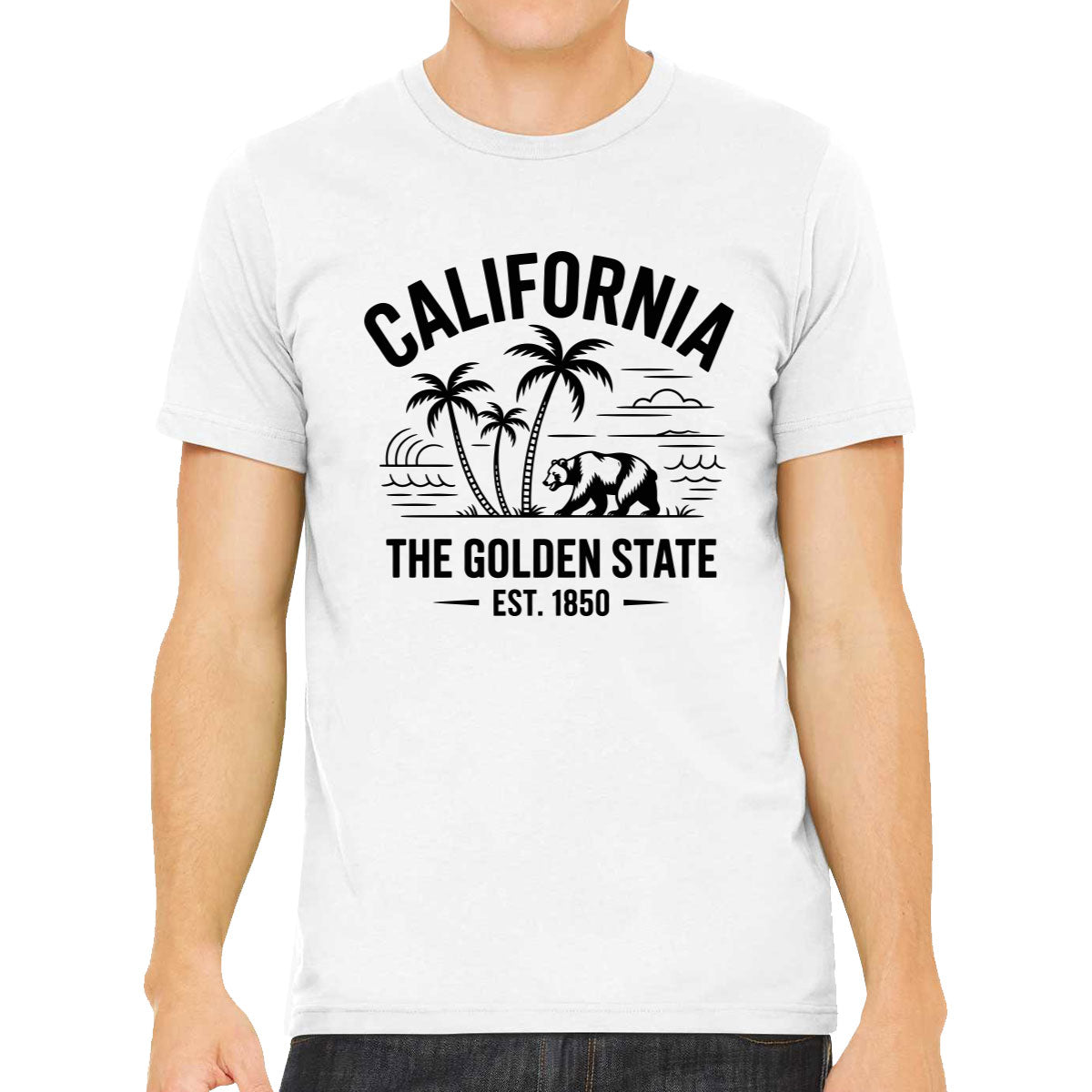 California Cityscape Illustration The Golden State Men's T-shirt