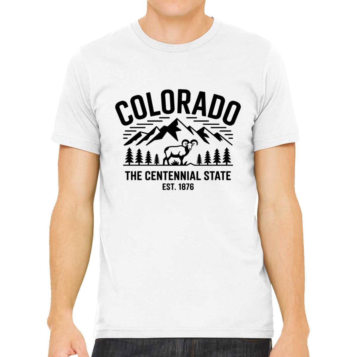 Colorado Cityscape Illustration The Centennial State Men's T-shirt