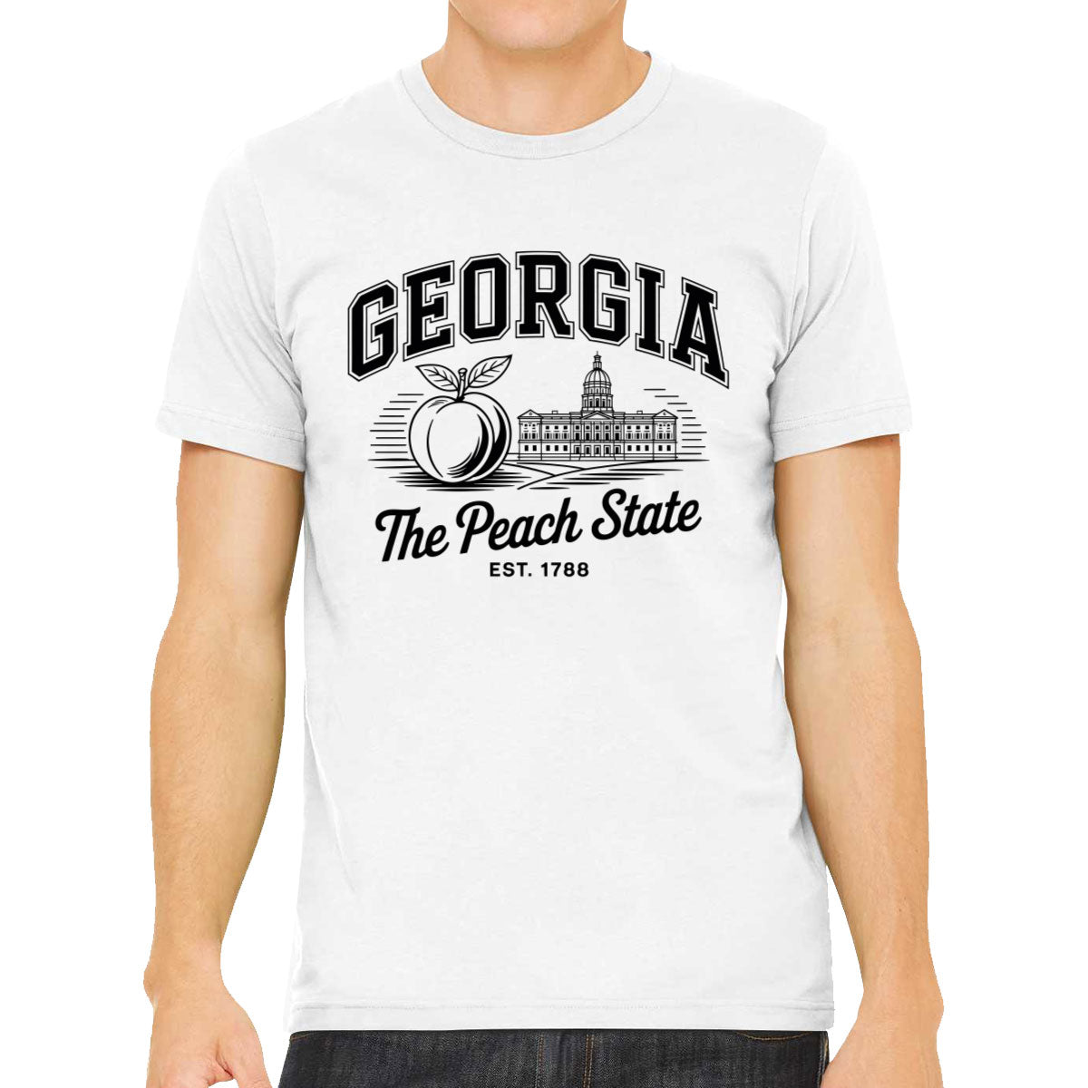 Georgia Cityscape Illustration The Peach State Men's T-shirt